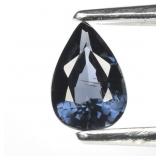 0.36ct 5.5x3.8mm Pear Natural Blue Spinel - Tanzan