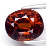 1.55ct 6.8x5.5mm Oval Natural Orange Spessartite G