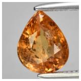 0.99ct 6.5x5.3mm Pear Natural Mandarin Spessartite