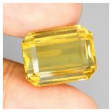 Octagon Cut Natural Unheated Yellow Citrine Brazil