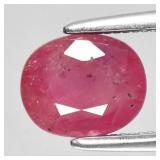 1.13ct 6.8x5.5mm Oval Pink Sapphire - Madagascar G