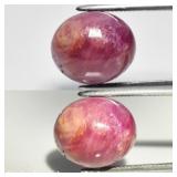 6.01ct Oval Cabochon Reddish Purple 6 Ray Star Sap