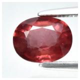 0.94ct 6.5x5mm Oval Natural Purplish Pink Malaya G