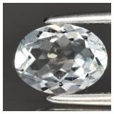 1.11ct VS Oval Natural Very Light Blue Aquamarine