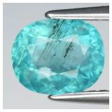 1.17ct 7x6mm Cushion Natural Greenish Blue Apatite