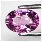 0.72ct 6.5x4.5mm Oval Natural Purplish Pink Rhodol