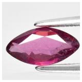 0.82ct Marquise Natural Purplish Pink Rhodolite Ga