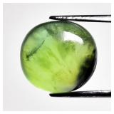 8.04ct 12.5x11.7mm Cushion Cabochon Natural Green