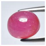3.34ct Oval Cabochon Purplish Pink Sapphire - Unhe