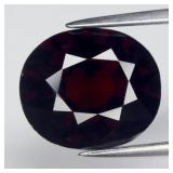 3.43ct VS Oval Natural Medium Orangish Red Spessar