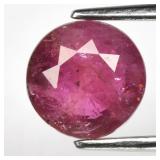 1.12ct 7mm Round Natural Pinkish Purple Tourmaline