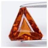 0.58ct 6.2x5mm VS Fancy Natural Orange Hessonite G