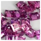 Square Cut Natural Pink Raspberry Rhodolite Garnet