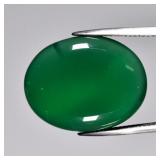 22.11ct 23.3x18mm Oval Cabochon Natural Green Chal