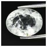 2.59ct Oval Natural Very Light Greenish Blue Aquam