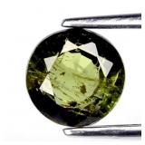 1.16ct 6.5mm Round Natural Green Tourmaline - Unhe