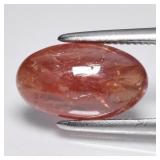 2.09ct 10x5.7mm Oval Cabochon Pinkish Orange Sapph