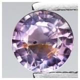 0.58ct 4.8mm Round Pinkish Purple Sapphire - Unhea
