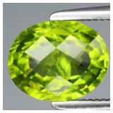 1.25ct 7.7x6mm VS Oval Natural Green Peridot - Unt