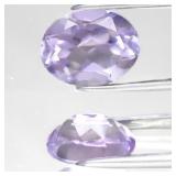 1.66ct VS Oval Natural Purple Amethyst - Unheated