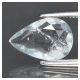 1.22ct Pear Natural Light Greenish Blue Aquamarine