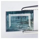 0.72ct 6.5x5mm Baguette Natural Blue Tourmaline -