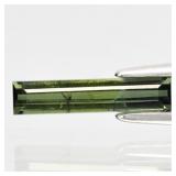 0.66ct 11.8x2.5mm Baguette Natural Green Tourmalin