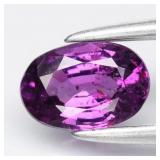 0.56ct 6x4mm Oval Natural Neon Purple Rhodolite Ga