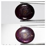 7.27ct Oval Natural Purplish Red 6 Ray Star Ruby -