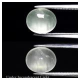 2.52ct 10x8.5mm Oval Cabochon Natural Light Green