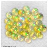 Round Cab AAA Floral Flash Play Of Color Crystal F