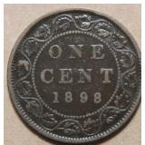 Canada Large Cent 1898H
