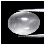 10.75ct Oval Cabochon Natural Very Light Yellow Mo