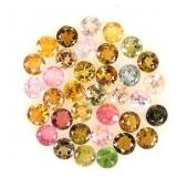 Round Natural Unheated Multi Color Tourmaline 35pc