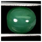 1.70ct 8x7mm Oval Cab Natural Jadeite Type A Green