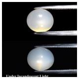 5.45ct Oval Cabochon Natural Light Yellow 4 Ray St