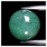 3.49ct 9mm Round Cabochon Natural Green Chalcedony