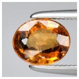 0.75ct 6.5x5.2mm Oval Natural Orange Spessartite G