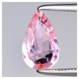 0.92ct 9.5x5.7mm Pear Natural Pink Tourmaline - Un