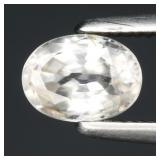0.73ct VS Oval Natural Very Light Champagne Zircon