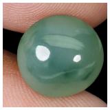 6.76ct 12x11mm Round Cab Natural Jadeite Type A Gr