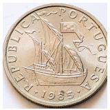 1985 Portugal, 5 ESCUDOS 24.5mm coin