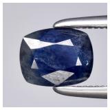 0.90ct 6.3x5mm Cushion Natural Green Blue Sapphire