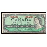 1954 Canadian $1 Banknote