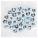 Round Cut Natural Nice Blue Aquamarine Unheated Lo