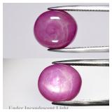 10.81ct Oval Cabochon Red Pink 6 Ray Star Sapphire