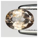0.56ct 5.3x4mm Oval Natural Light Champagne Zircon