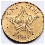 Bahama Islands 1969 Elizabeth II 1 CENT coin