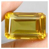 Octagon Cut Natural Unheated Top Yellow Citrine Br