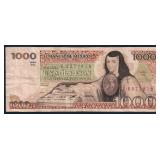 1973 Mexican 1000 Pesos Banknote